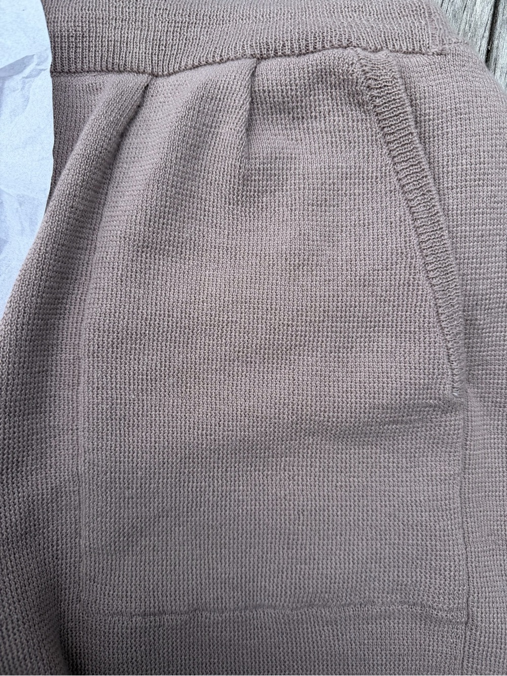 Free People FP Beach Freya Knit Balloon Pants Linen Blend Slouchy Lounge Mauve M - Picture 7 of 12
